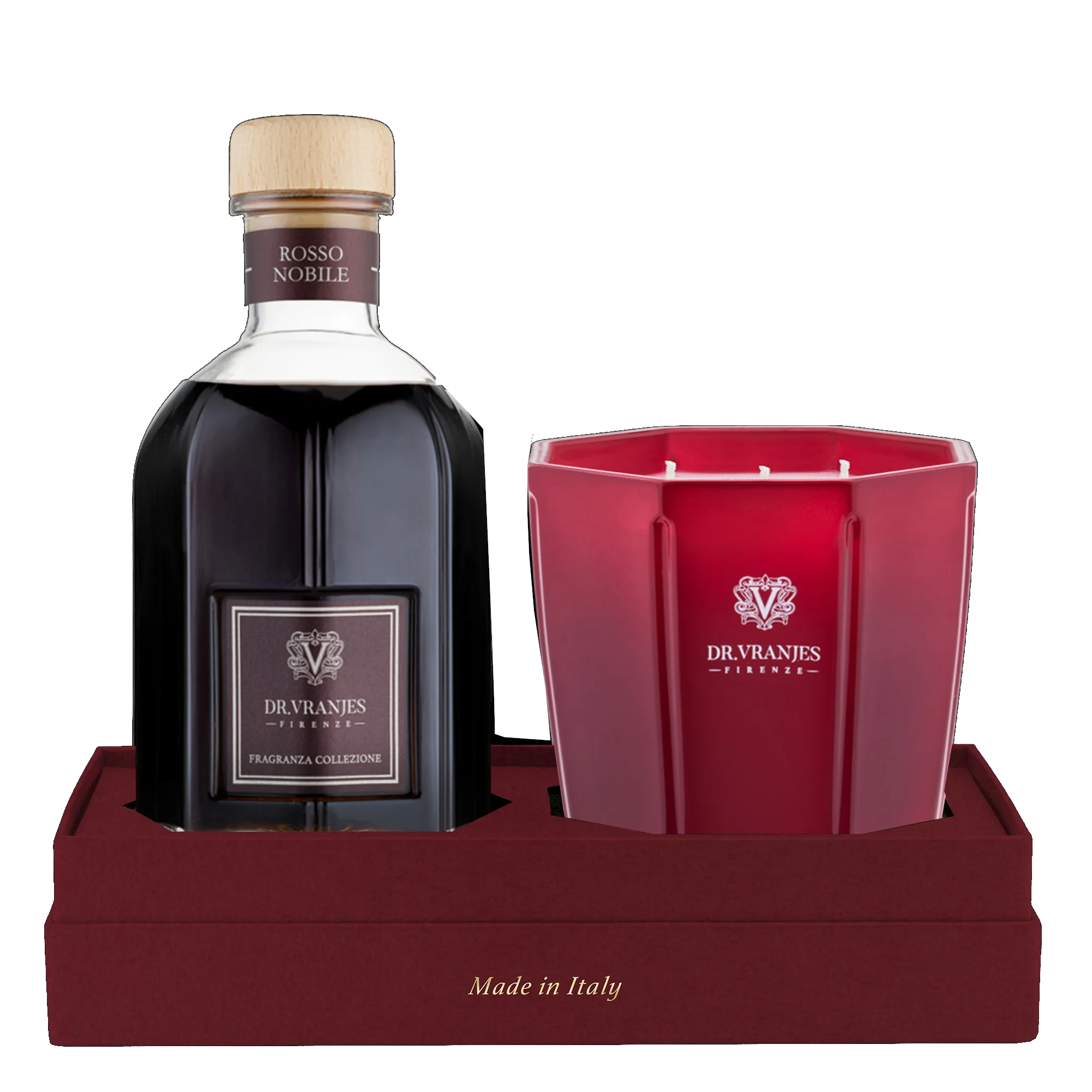 Set 500ml Diffuser &  Candle Rosso Nobile