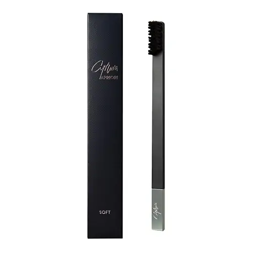 Toothbrush Black Silver Soft 
