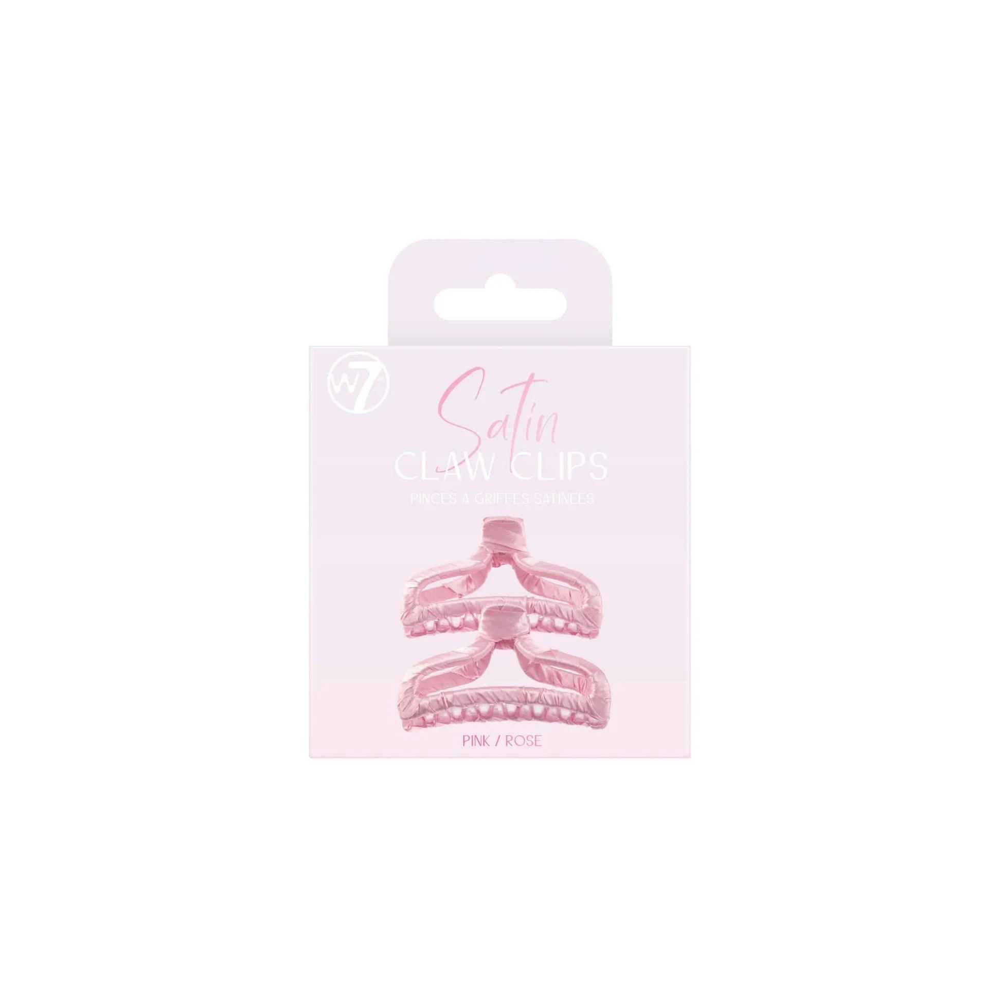 Satin Claw Hair Clip Set Pink 