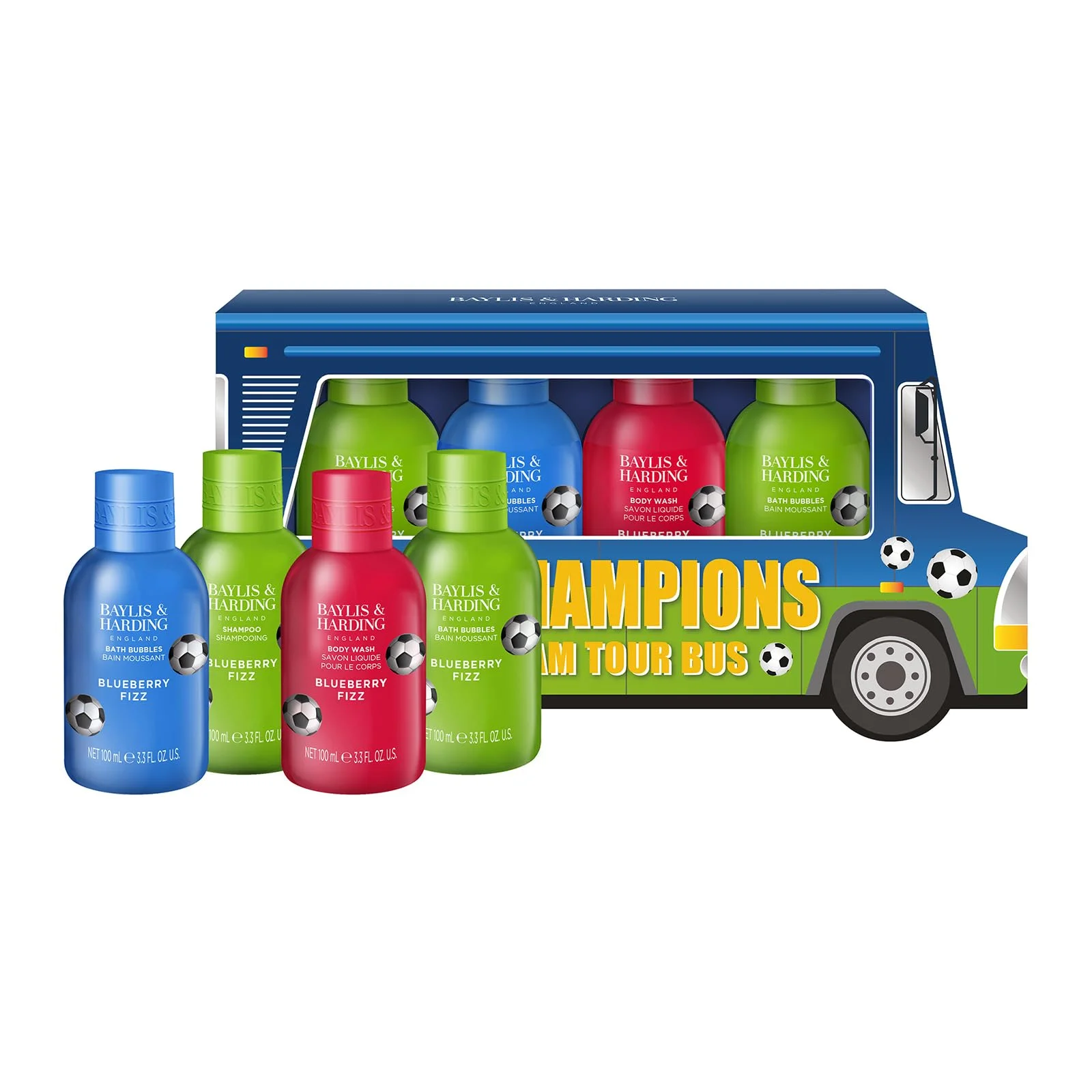 Set Football Team Tour Bus